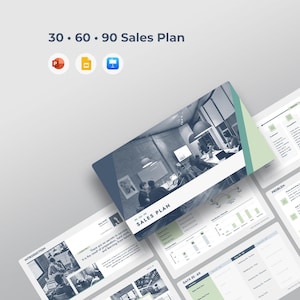 Szablon planu sprzedaży na 30, 60 i 90 dni | Strategia menedżera sprzedaży | PowerPoint, Keynote, Prezentacje Google