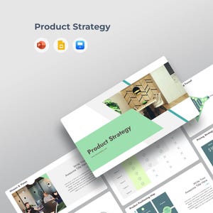 Modello di strategia di prodotto PowerPoint, Google Slides, Keynote / Presentazione del Product Manager / Roadmap e pianificazione