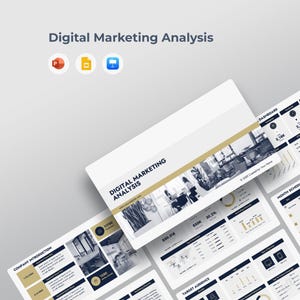Digital Marketing Analysis & Report Presentation Template | PPT PowerPoint, Google Slides, Keynote