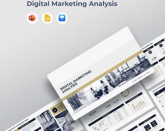 Digital Marketing Analysis & Report Presentation Template | PPT PowerPoint, Google Slides, Keynote