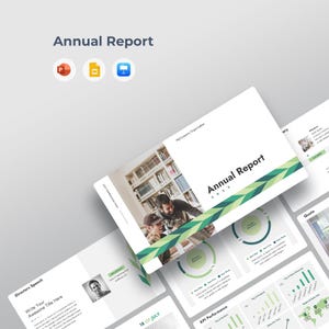 Modello di presentazione del rapporto annuale / PowerPoint, Google Slides, Keynote