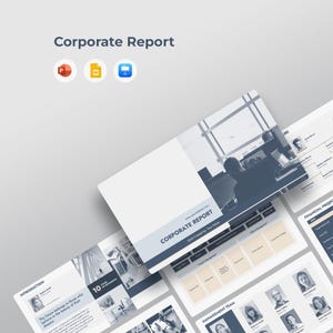 エグゼクティブ企業レポートテンプレート | PowerPoint、Keynote、Googleスライド