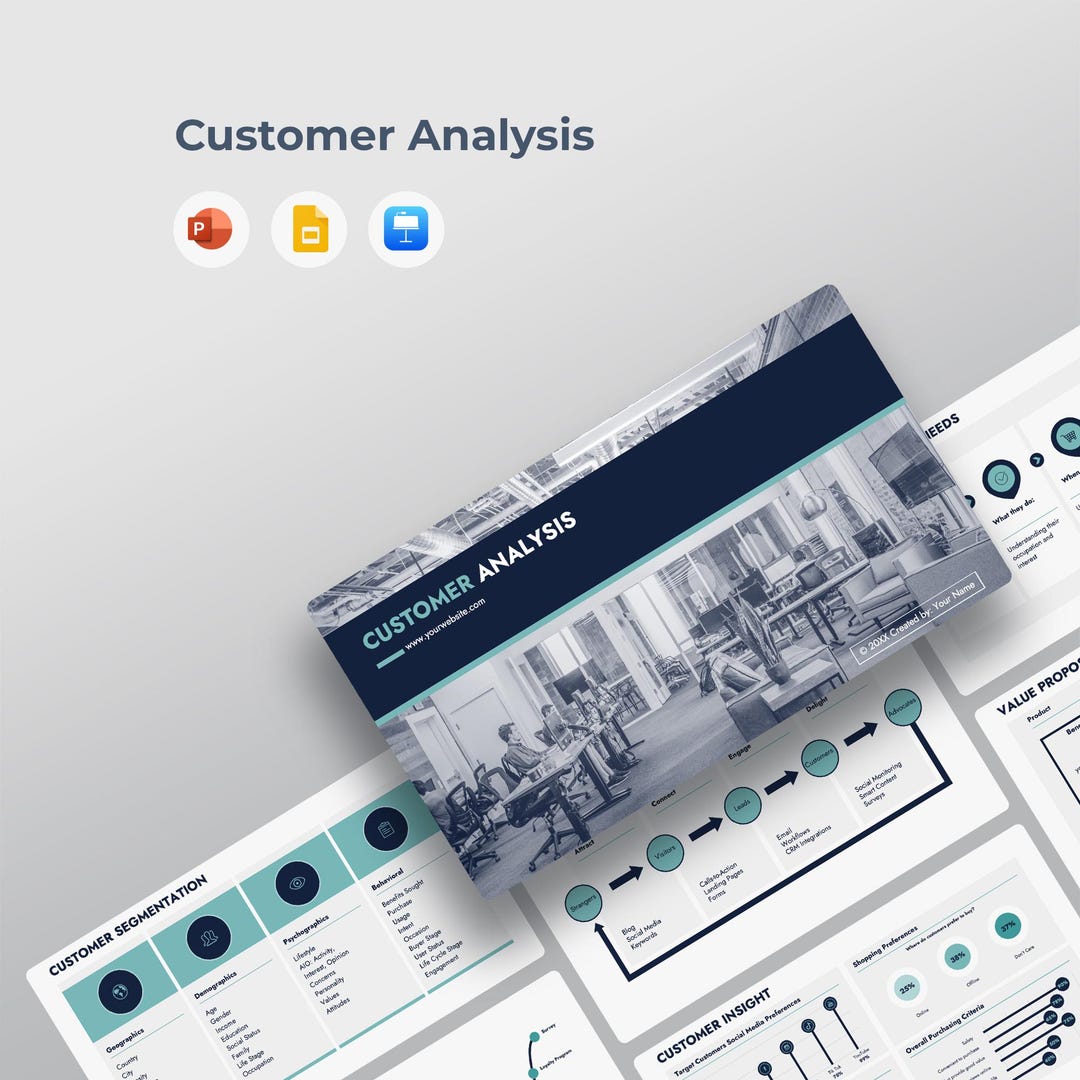 Customer Analysis Presentation Template | Market Segmentation & Target ...
