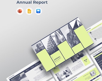 Annual Report Presentation Template | Financial Review & Year End Report Deck | PowerPoint, Keynote, Google Slides