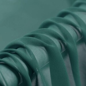 Beryl green silk georgette chiffon fabric solid 100% silk 45&#39;&#39; width DIY many colors
