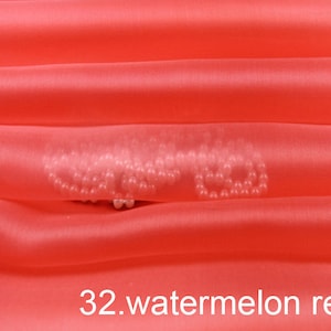 silk organza fabric pure solid color 42&quot; width NO.32 watermelon red color sell by the yard for wedding dress DIY hand made