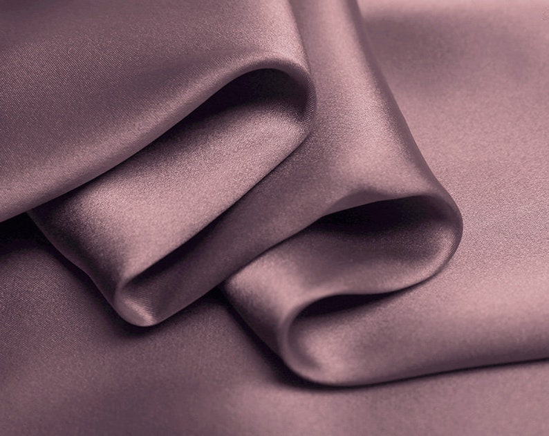 evening dress pants sell by the yard silk satin fabric pure solid fabric NO.88 woodrose color for wedding shirts