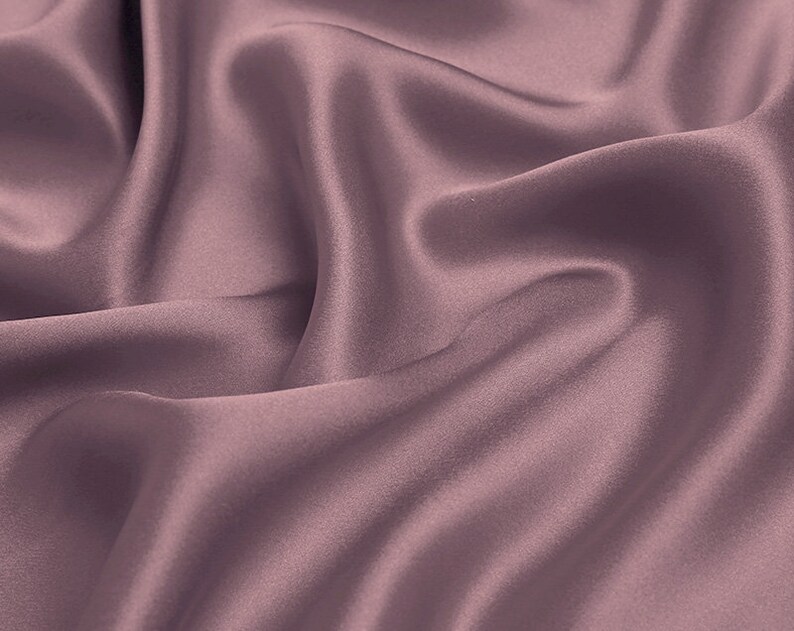 evening dress pants sell by the yard silk satin fabric pure solid fabric NO.88 woodrose color for wedding shirts