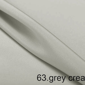 silk crepe de chine satin back pure solid fabric 45&quot; width NO.63 grey cream color sell by the yard for dress, shirts, pants