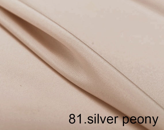 silk crepe de chine satin back pure solid fabric 45 width NO.20 deep pink color sell by the yard for dress pants shirts