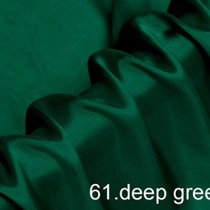 silk habotai fabric solid color 45&quot; width NO.61 deep green color sell by the yard for lining,scarf, DIY hand made