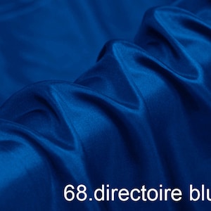 Directoire blue china Silk fabric 100% silk habotai fabric solid color 45&quot; for lining,scarf, DIY  color 68