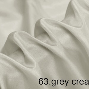Tecido Habotai de seda cinza creme China 45 &quot;de largura NO.63 por jarda para forro, cachecol, faça você mesmo feito à mão