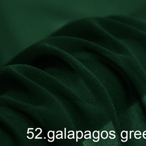 galapagos green Silk Georgette Fabric Solid 100% Silk 8mm 45&quot; wide Sold BTY Many Colors
