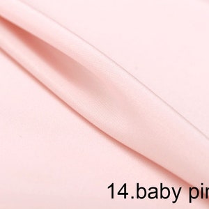 Pink silk crepe de chine satin back by the yard for dress, shirts, pants one yard color 14