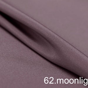 silk crepe de chine satin back pure solid fabric 45&quot; width NO.62 moonlight color sell by the yard for dress, shirts, pants