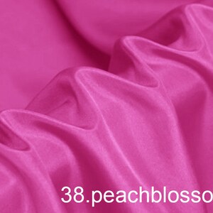 silk habotai fabric solid color 45&quot; width NO.38 peachblossom color sell by the yard for lining,scarf, DIY hand made