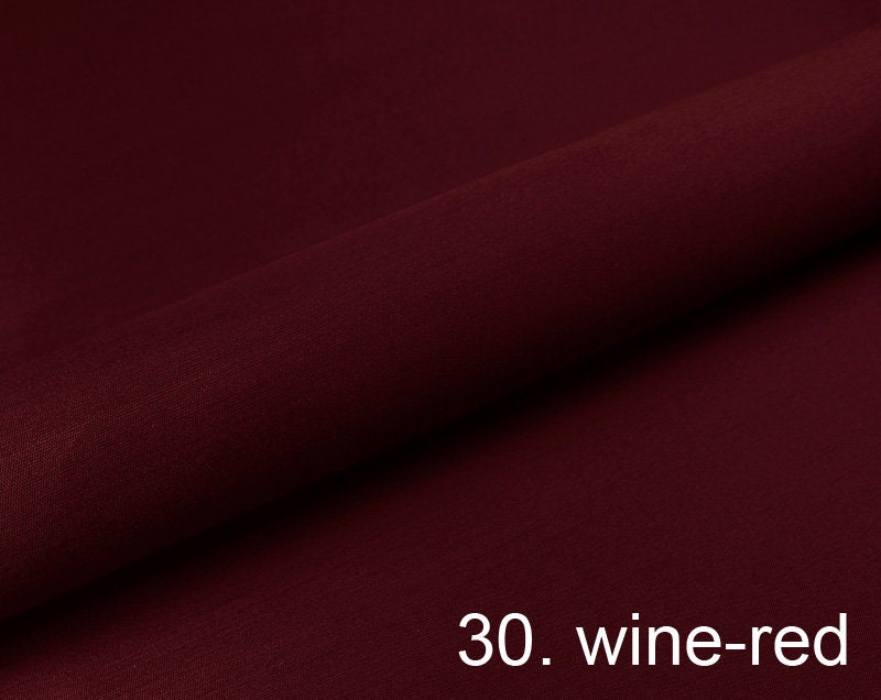 35mm Silk Wool Twill Fabric Pure Solid Fabric 55 Width NO.30 Winered