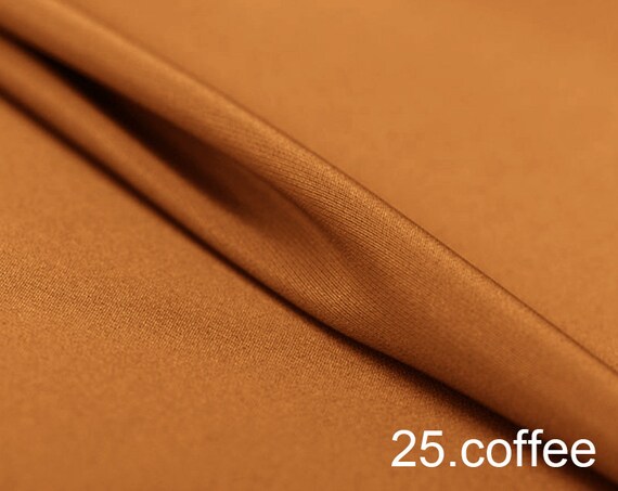 silk crepe de chine satin back pure solid fabric 45 width NO.20 deep pink color sell by the yard for dress pants shirts