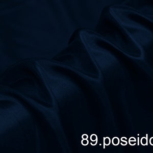 silk habotai fabric solid color 45&quot; width NO.89 poseidon color sell by the yard for lining,scarf, DIY hand made