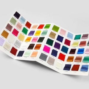 100% Silk Color Swatch & Color Card di seta tessuto di seta raso di seta, georgette di seta, chiffon di seta, habotai di seta, tessuto elasticizzato in seta, duchessa di seta