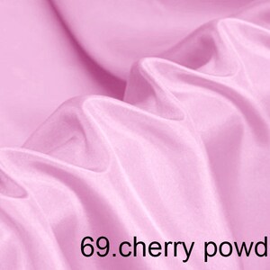 silk habotai fabric solid color 45&quot; width NO.69 Cherry powder color sell by the yard for lining,scarf, DIY hand made