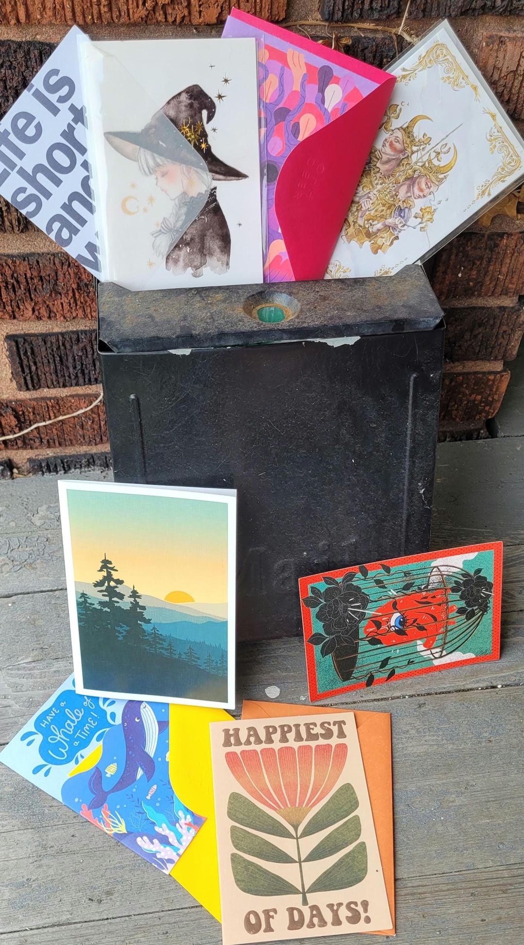 3 Random Postcards, Brithday Cards, Greeting Cards, Stationary ...