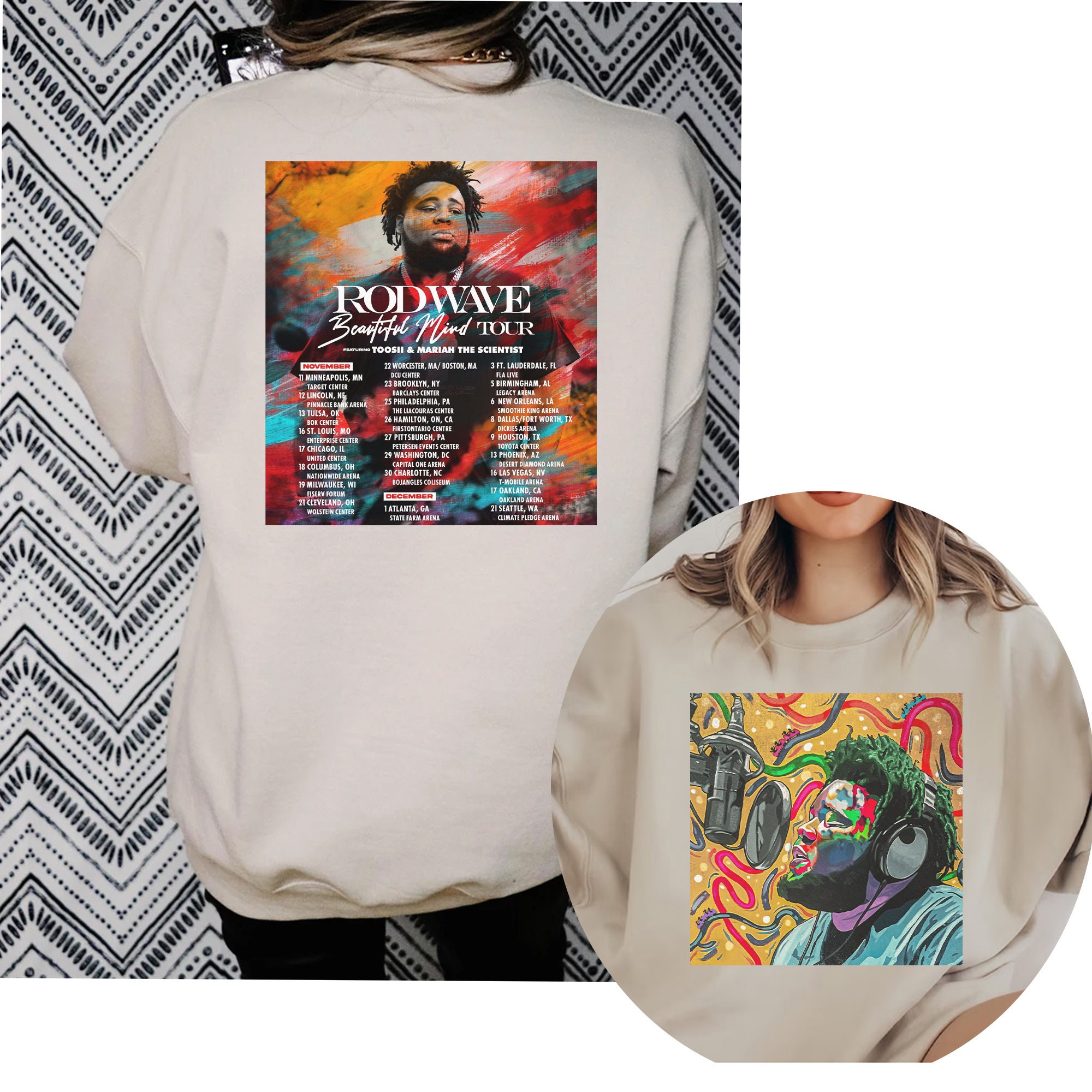 Discover Rod Wave Beautiful Mind 2022 Tour Sweatshirt, Rod Wave Sweathirt, Beautiful Mind