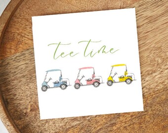 Golf Cart Coasters | Golf Barware | Golfing Gift