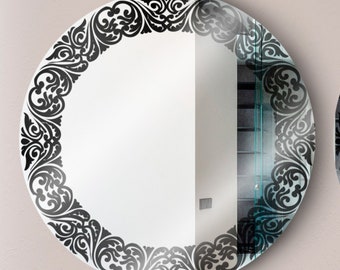 Camarotto wall mirror, circular mirror, fancy frame, venetian handicraft, home decoration, bathroom mirror, entrance mirror, classic style