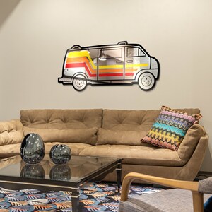 American Van wall mirror, art and collectibles, industrial furniture, industrial style, asymmetric, minimal mirror