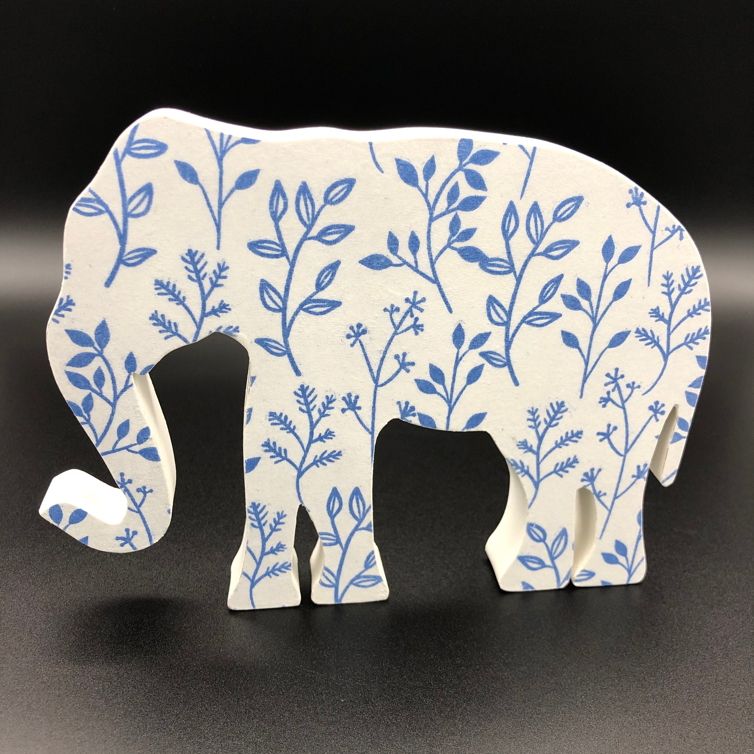 Elephant Decoration Elephant Shelf Sitter Floral Elephant Etsy Hong Kong