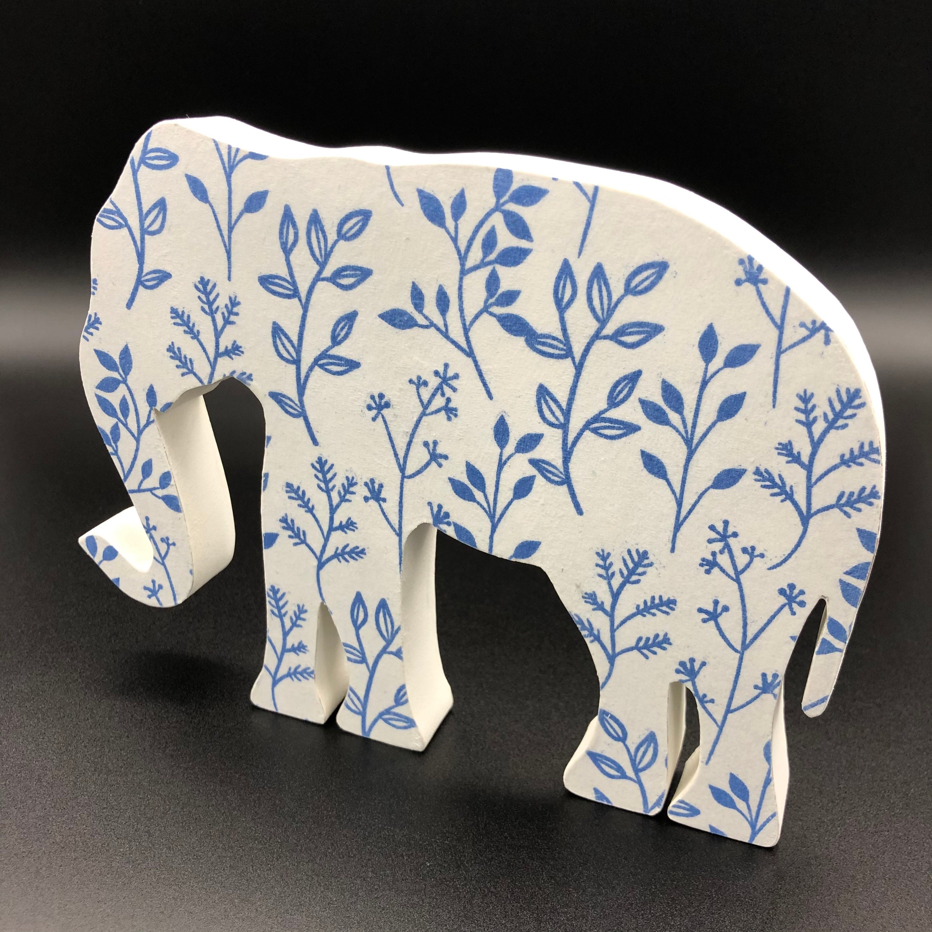 Elephant Decoration Elephant shelf sitter Floral Elephant Etsy