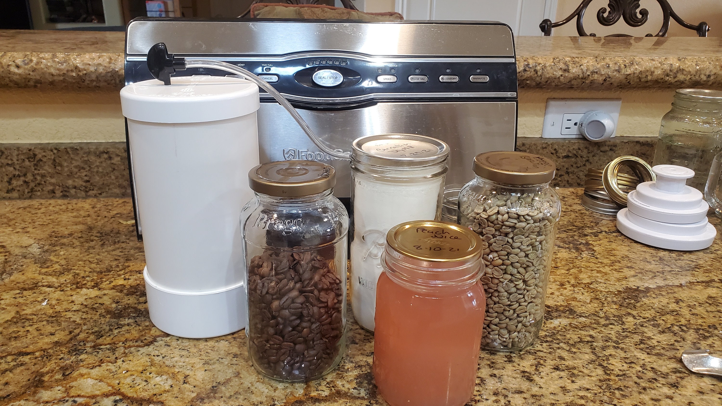 Vacuum Seal Jar Chamber PVC Mason Jar Food Juice Fruit Etsy