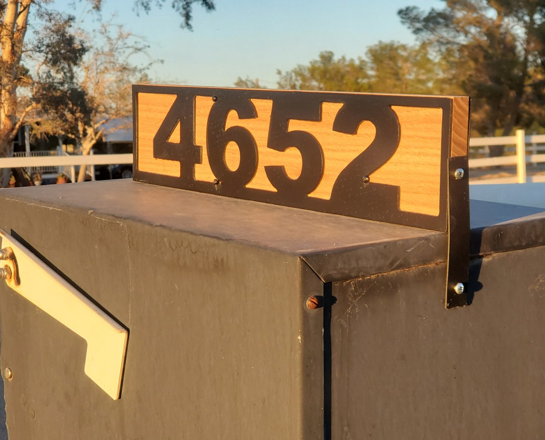 Metal & Wood Double Sided Address Sign 3.5