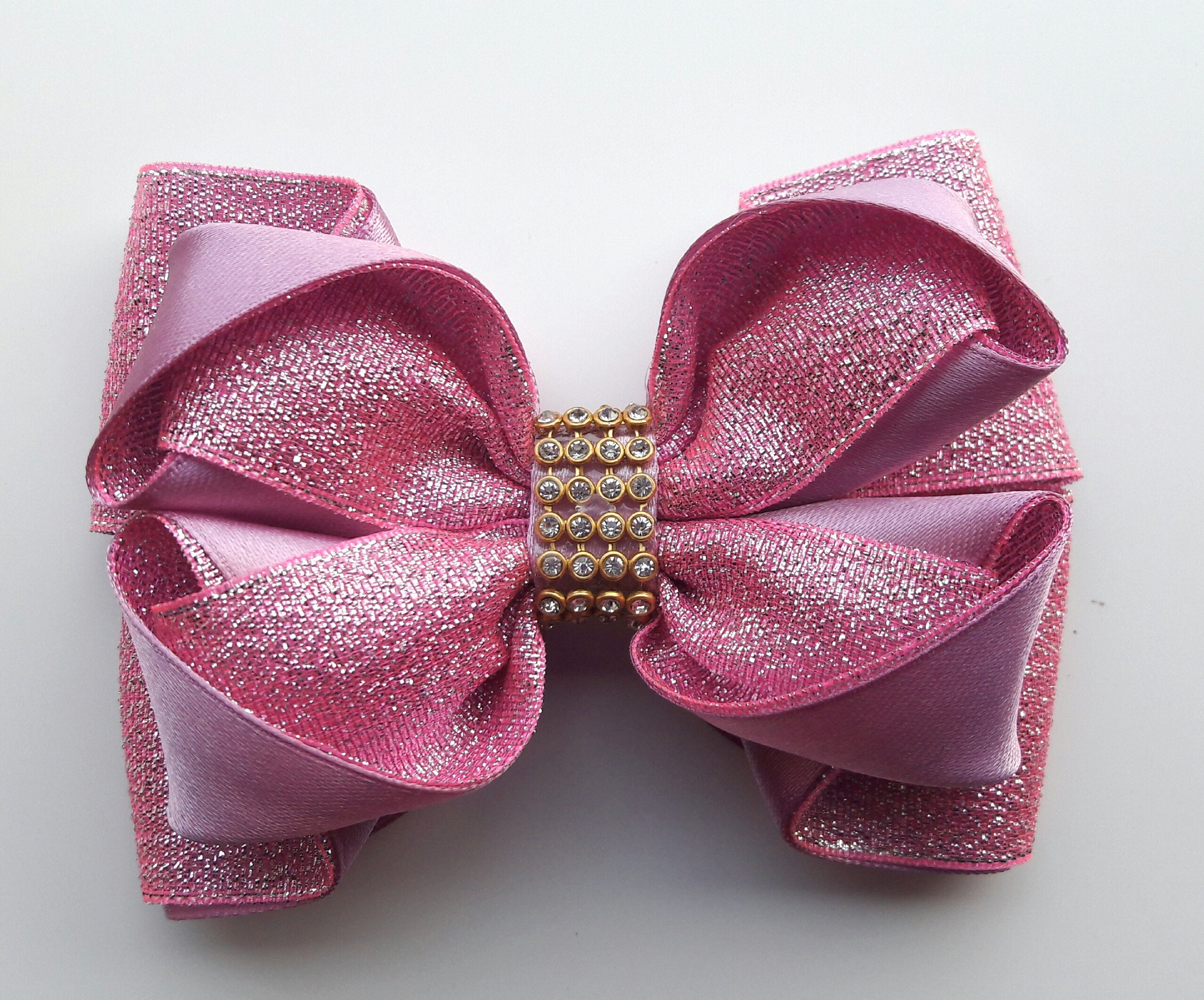 2 LILAC SATIN 3/" BOWS GIRLS RIBBON HAIR ALLIGATOR CLIP SET NEW