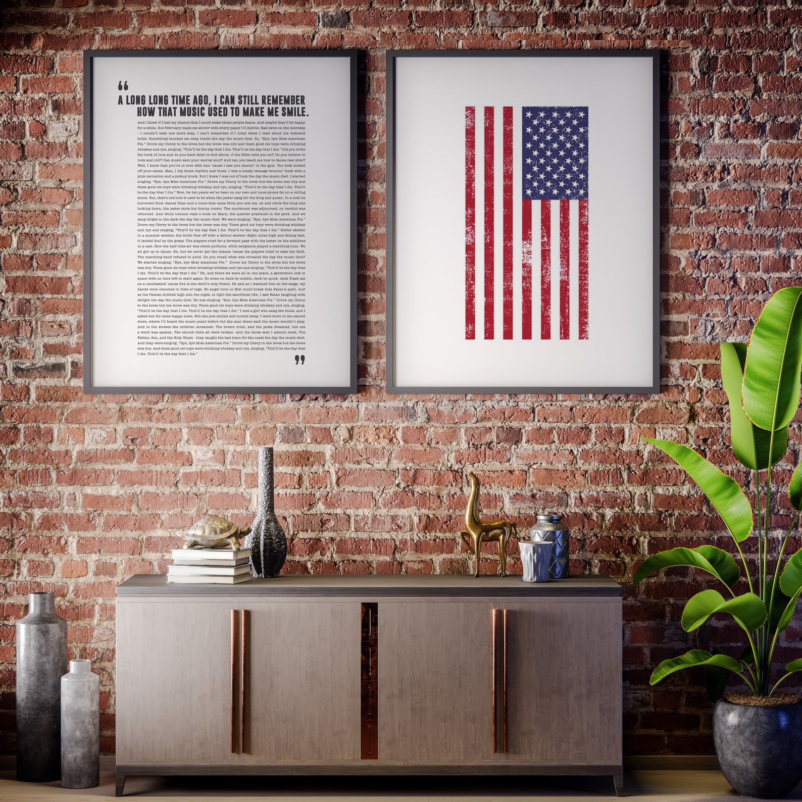 American Pie Don Mclean Poster Song Lyrics Print Song - Etsy UK