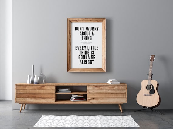 Three Little Birds Bob Marley Poster Song Lyrics Print Etsy Belgie