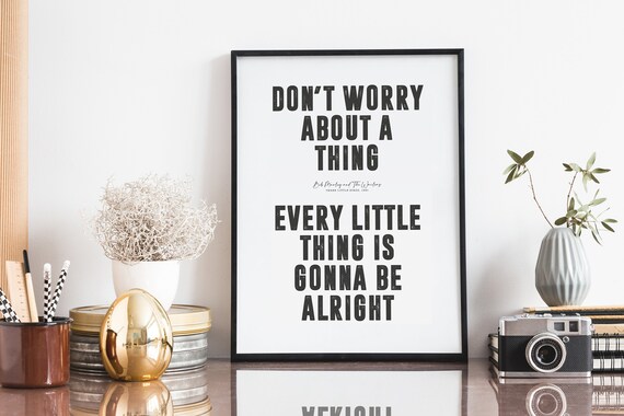 Three Little Birds Bob Marley Poster Song Lyrics Print Etsy Belgie
