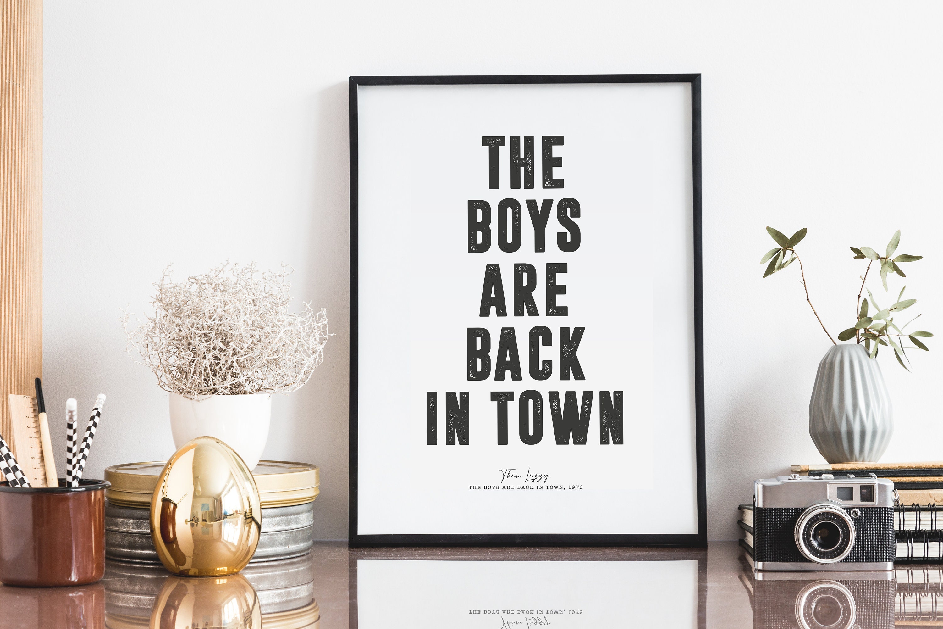 The Boys Are Back In Town Thin Lizzy Poster Song Lyrics Etsy