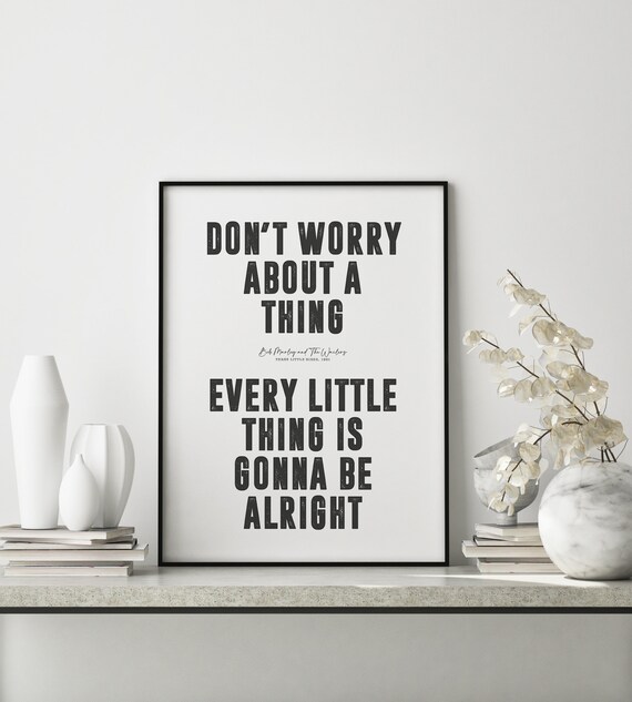 Three Little Birds Bob Marley Poster Song Lyrics Print Etsy Belgie
