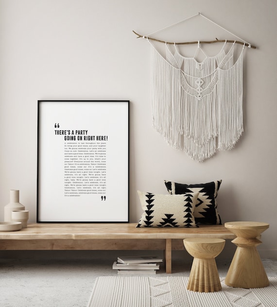 Celebration Kool And The Gang Song Lyrics Print Song Etsy