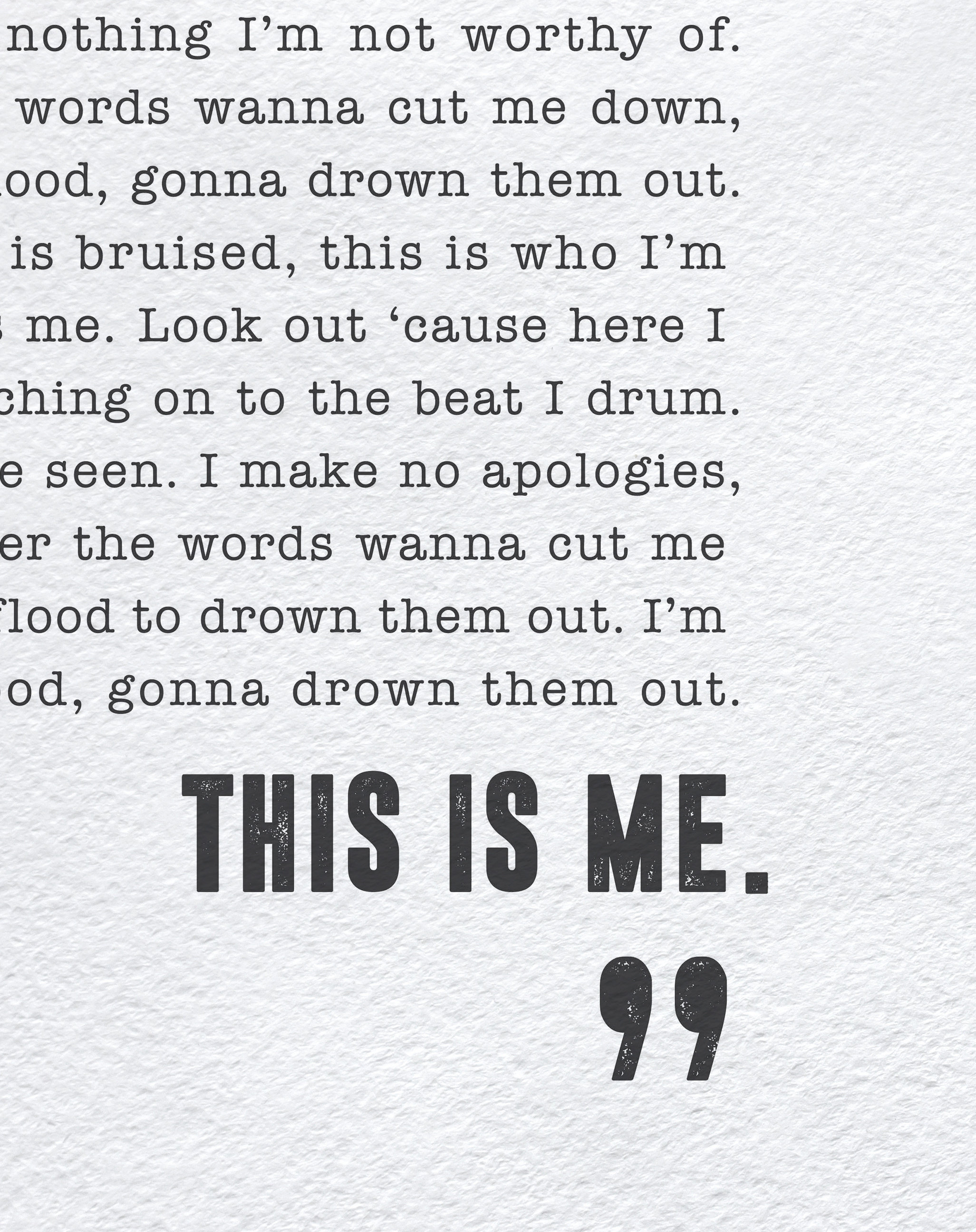 This is me greatest showman poster song lyrics print etsy