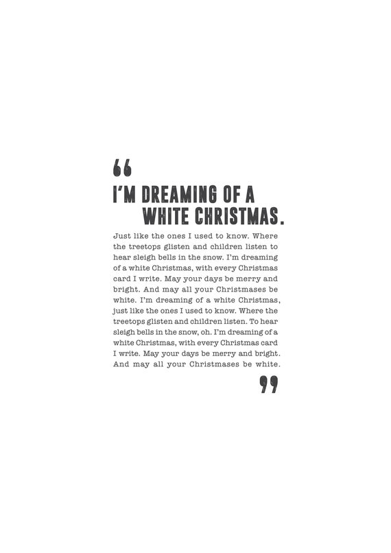 White Christmas Bing Crosby Poster Song Lyrics Print Etsy Canada