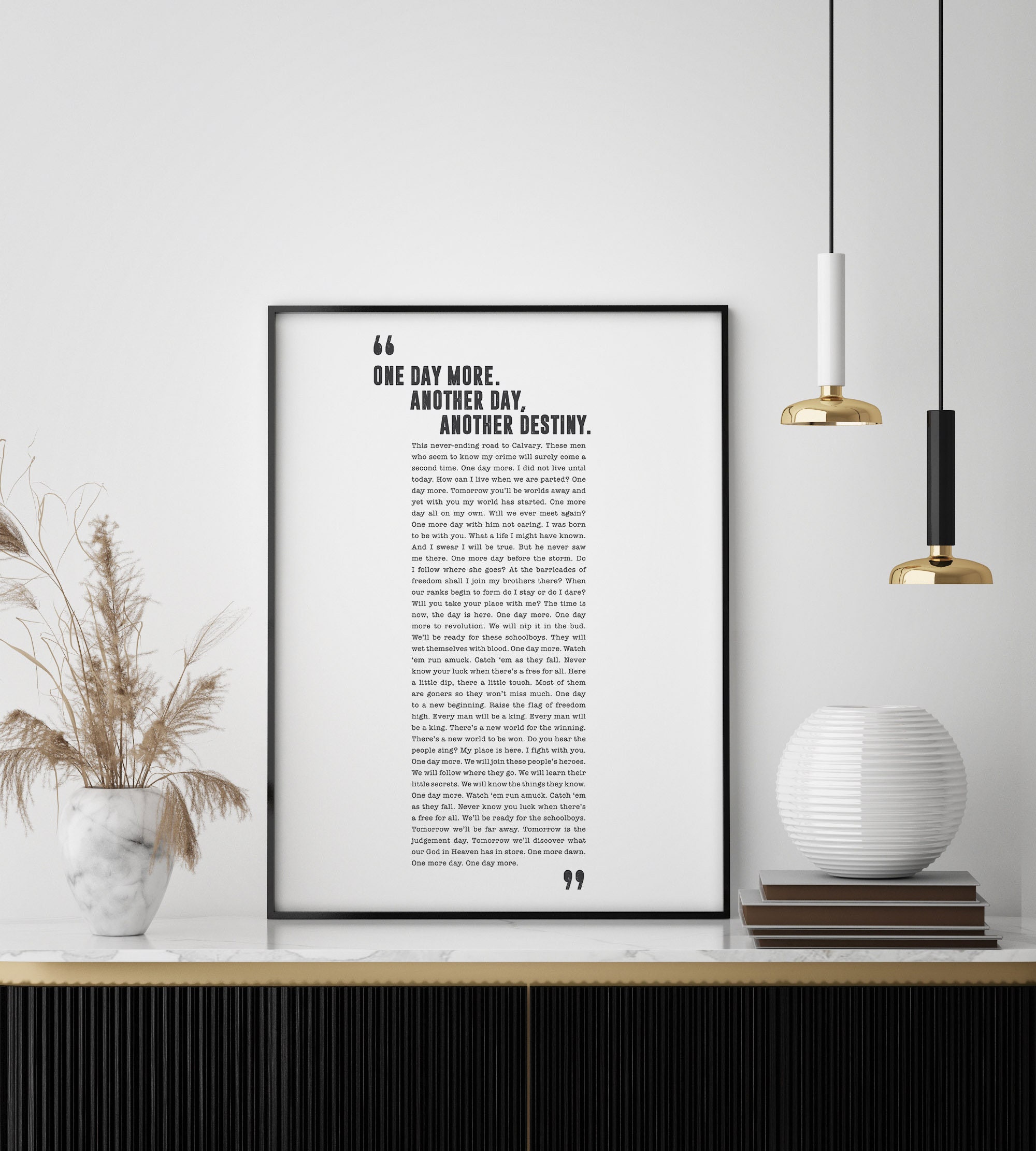 One Day More Le Miserables Poster Song Lyrics Print Etsy