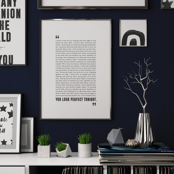 Bedroom Prints Perfect Lyrics Print Wedding Present Digital Download Wall Art Mr and Mrs Bedroom Prints Perfect Lyrics Print Wedding Present Digital Download Wall Art Mr and Mrs