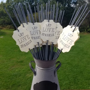 Sparkler tags for wedding