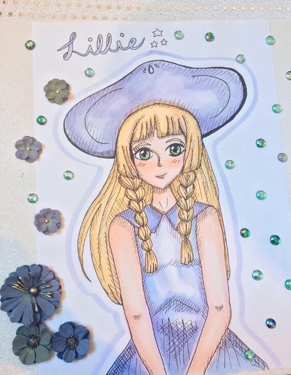 Lillie Pokemon Sun Moon Art Print A5 Etsy Lillie Pokemon Sun Moon Art Print A5 Etsy