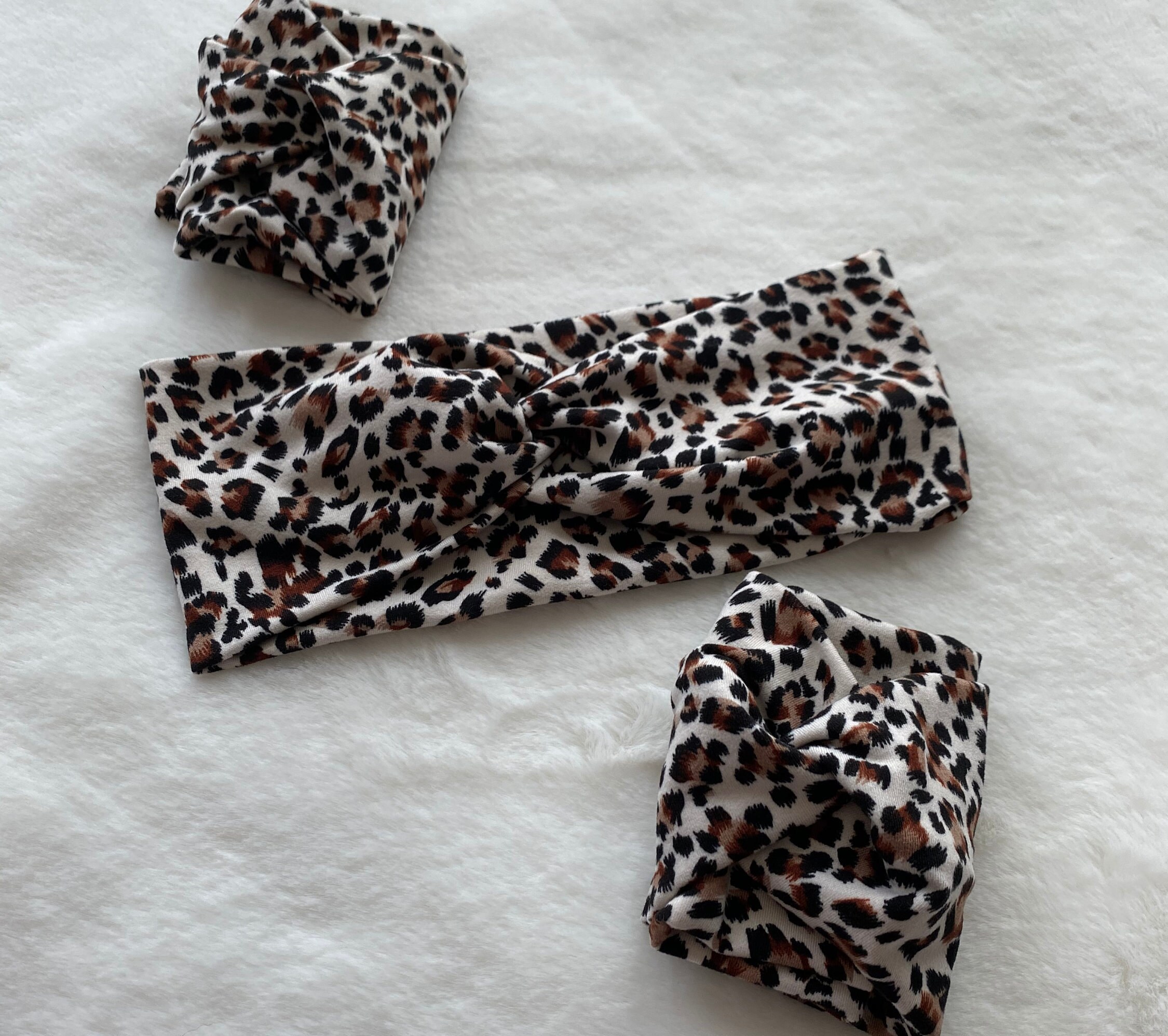 Cheetah Headbandwomens Animal Print Knotted Headbands Girls Etsy