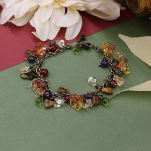 Fall collection bracelet with glass beads